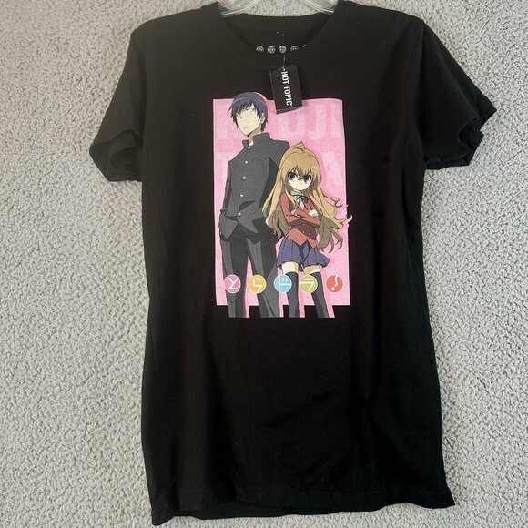 Toradora Ryuuji & Taiga Girls T-Shirt Size XL Anime Punk Goth Tee - Picture 3 of 6
